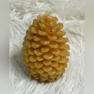 Anthropologie Pine Cone Textured Candle